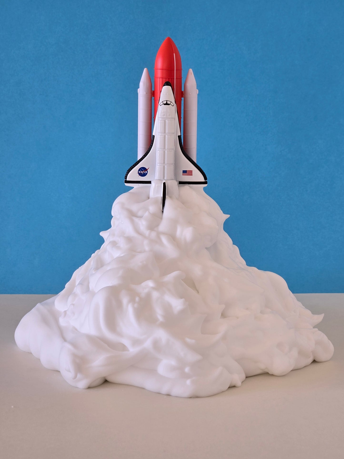 Rocket with Shaving Cream Smoke Greeting Card