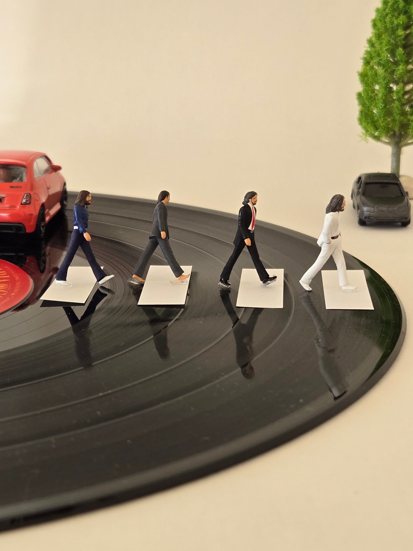 Beatles on Vinyl Record Greeting Card