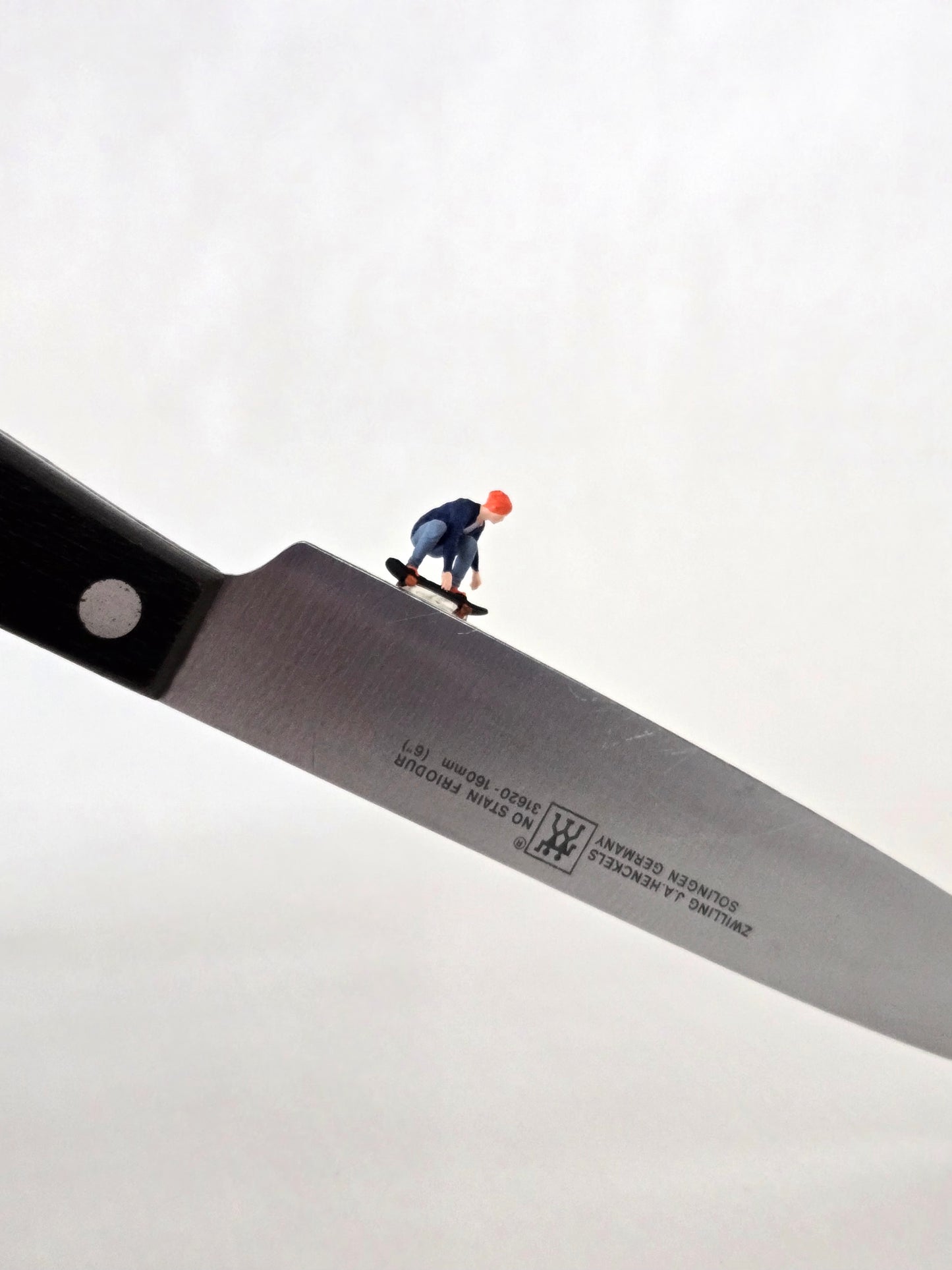 Skateboarder on a Knife Greeting Card