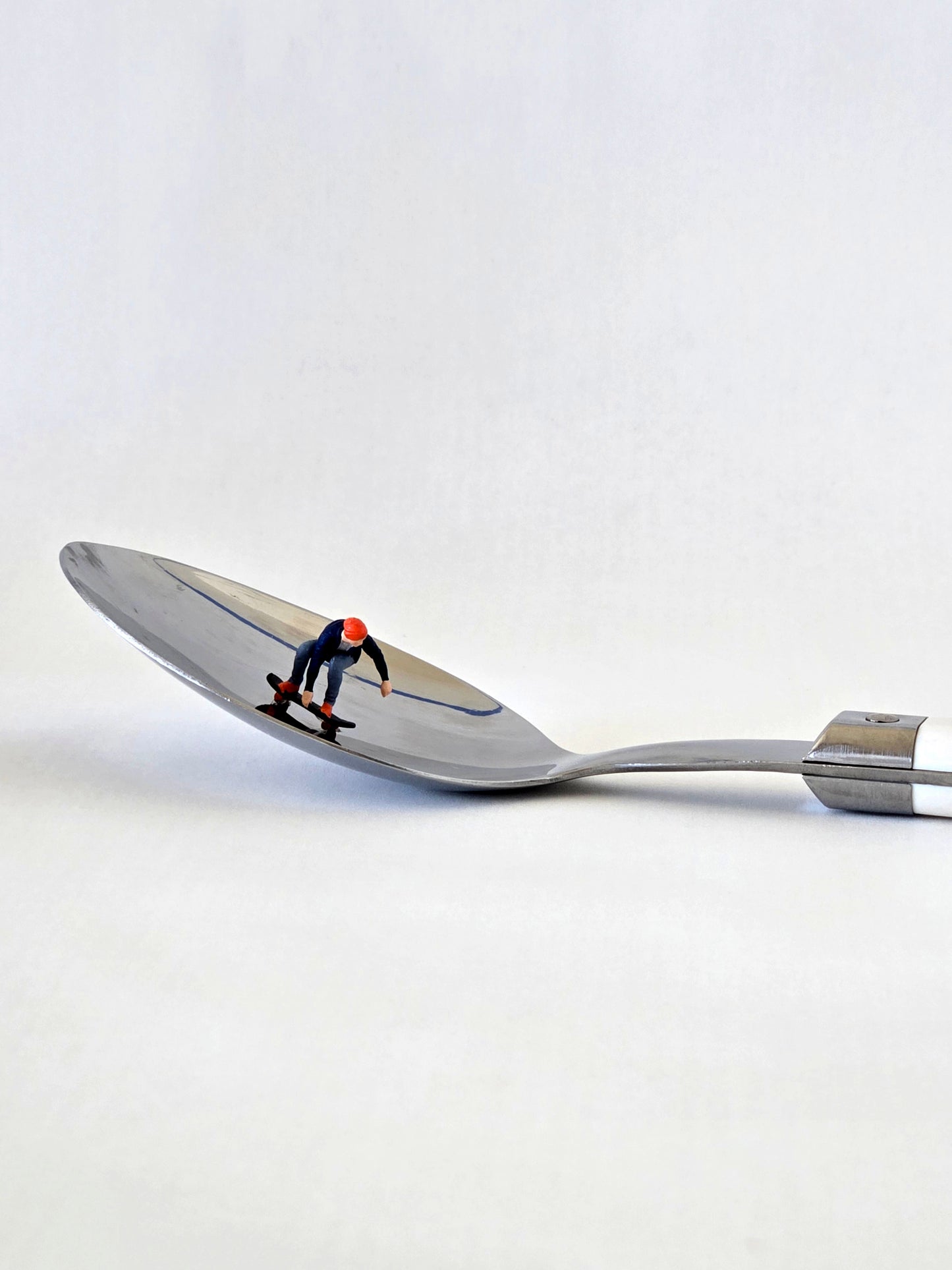 Boy Skateboarder on Spoon Greeting Card