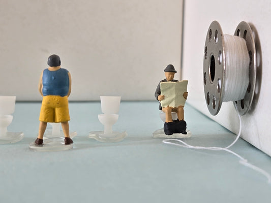 Mens Bathroom Greeting Card