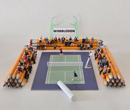 Wimbledon - with Chalk Lines Greeting Card