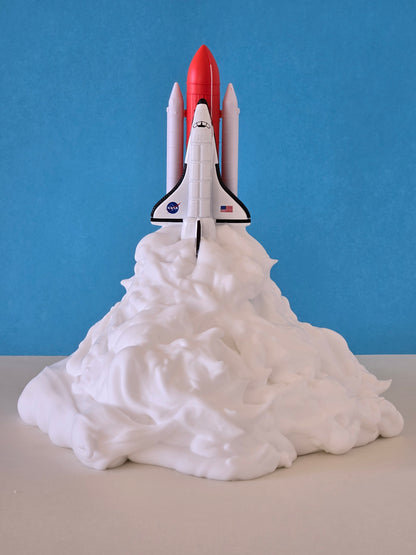 Rocket with Shaving Cream Smoke Greeting Card