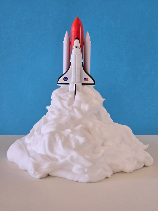 Rocket with Shaving Cream Smoke Greeting Card