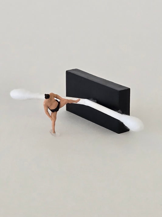 Sumo Kicker with a Q-tip Greeting Card