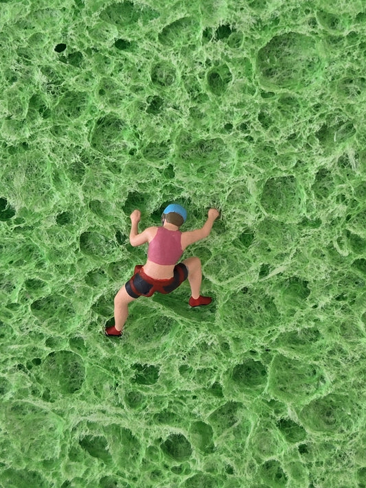 Climber on a Sponge Greeting Card