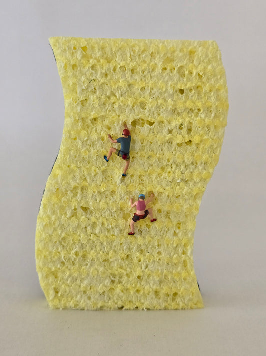 2 Climbers on a Wavy Sponge Greeting Card
