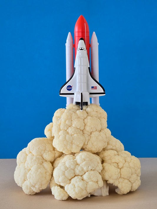 Rocket with Cauliflower Smoke Greeting Card