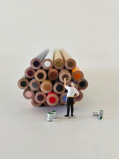 Artist Painting Pencils Greeting Card