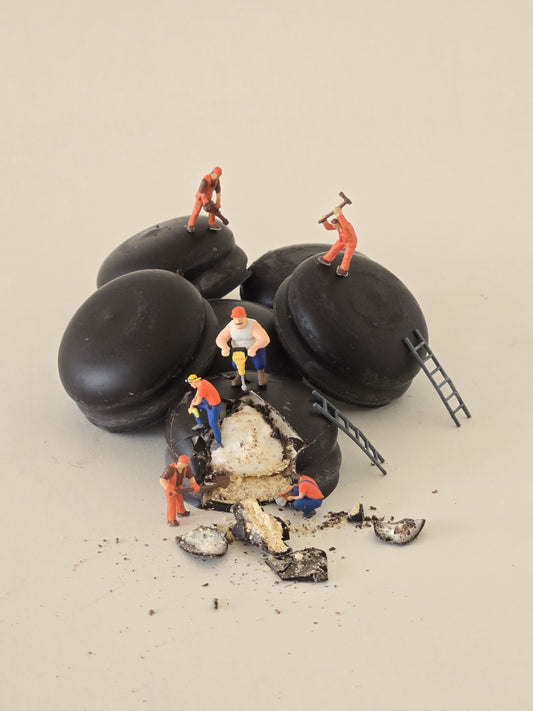 Construction Crew on Mallomars Greeting Card