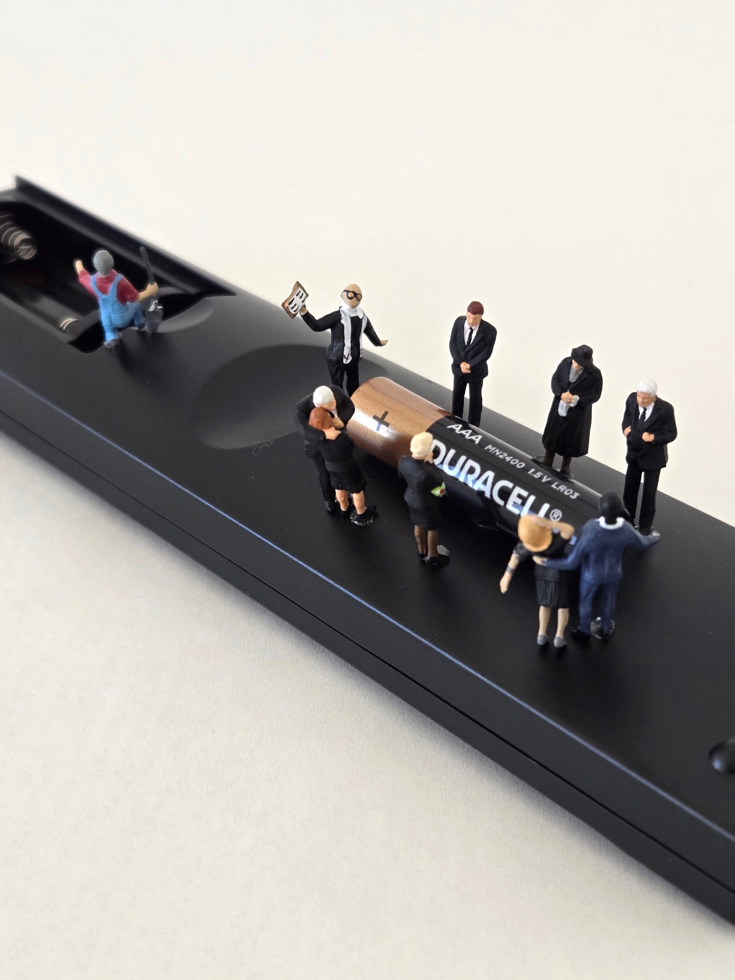 Remote Control Battery Funeral Greeting Card
