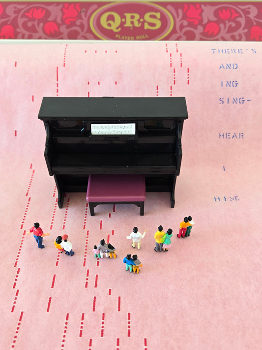 Singing Along at the Player Piano Greeting Card