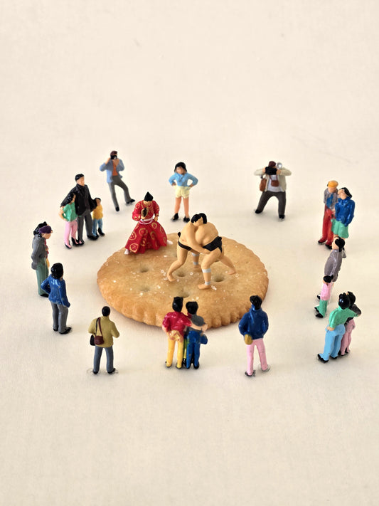 Sumo Wrestlers on a Ritz Greeting Card