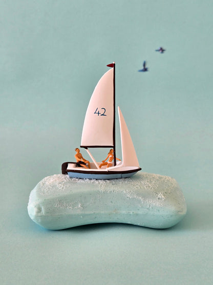 Sailing on Soap Suds Greeting Card