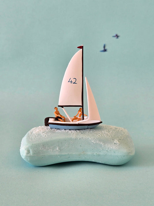 Sailing on Soap Suds Greeting Card
