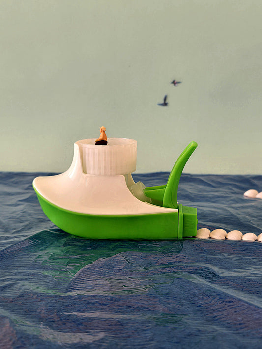 Tug Boat with Shells Smoke Greeting Card