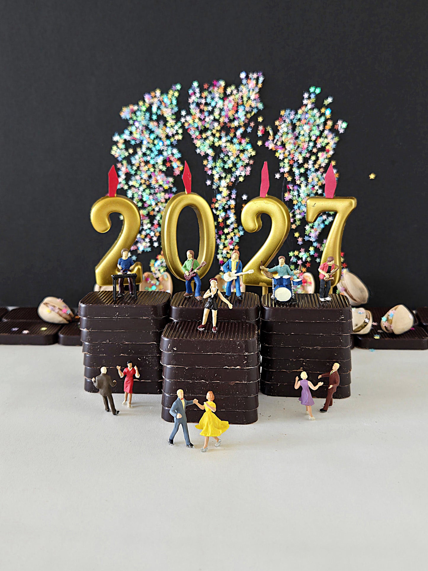 Happy New Year 2027 from The Chocolates band Greeting Card