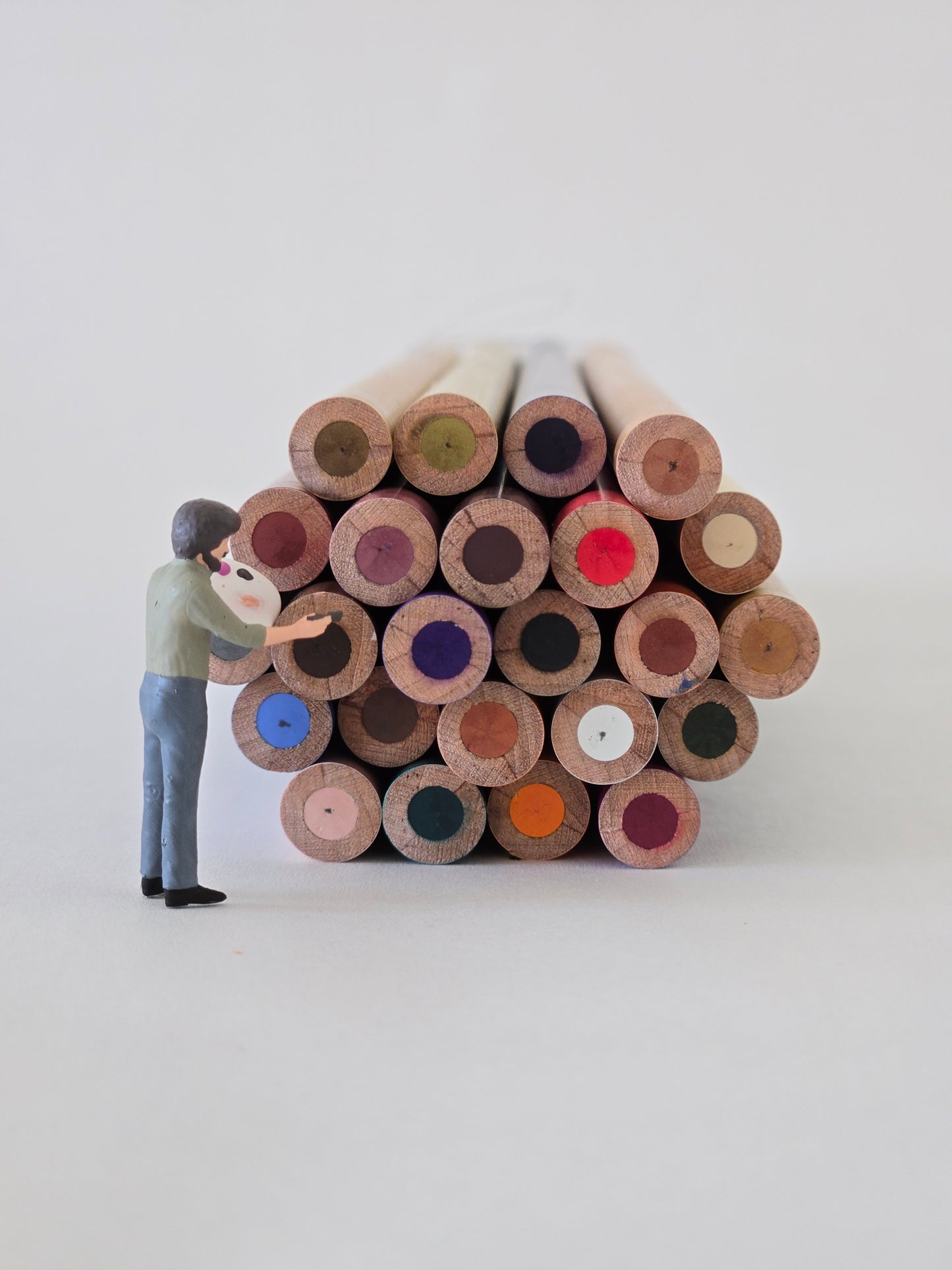 Artist Bob Painting Pencils Greeting Card