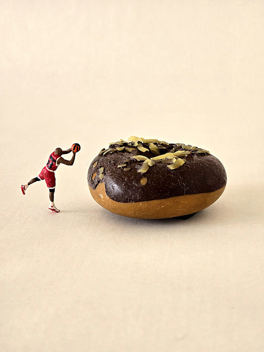 Basketball Dunk in a Donut Greeting Card