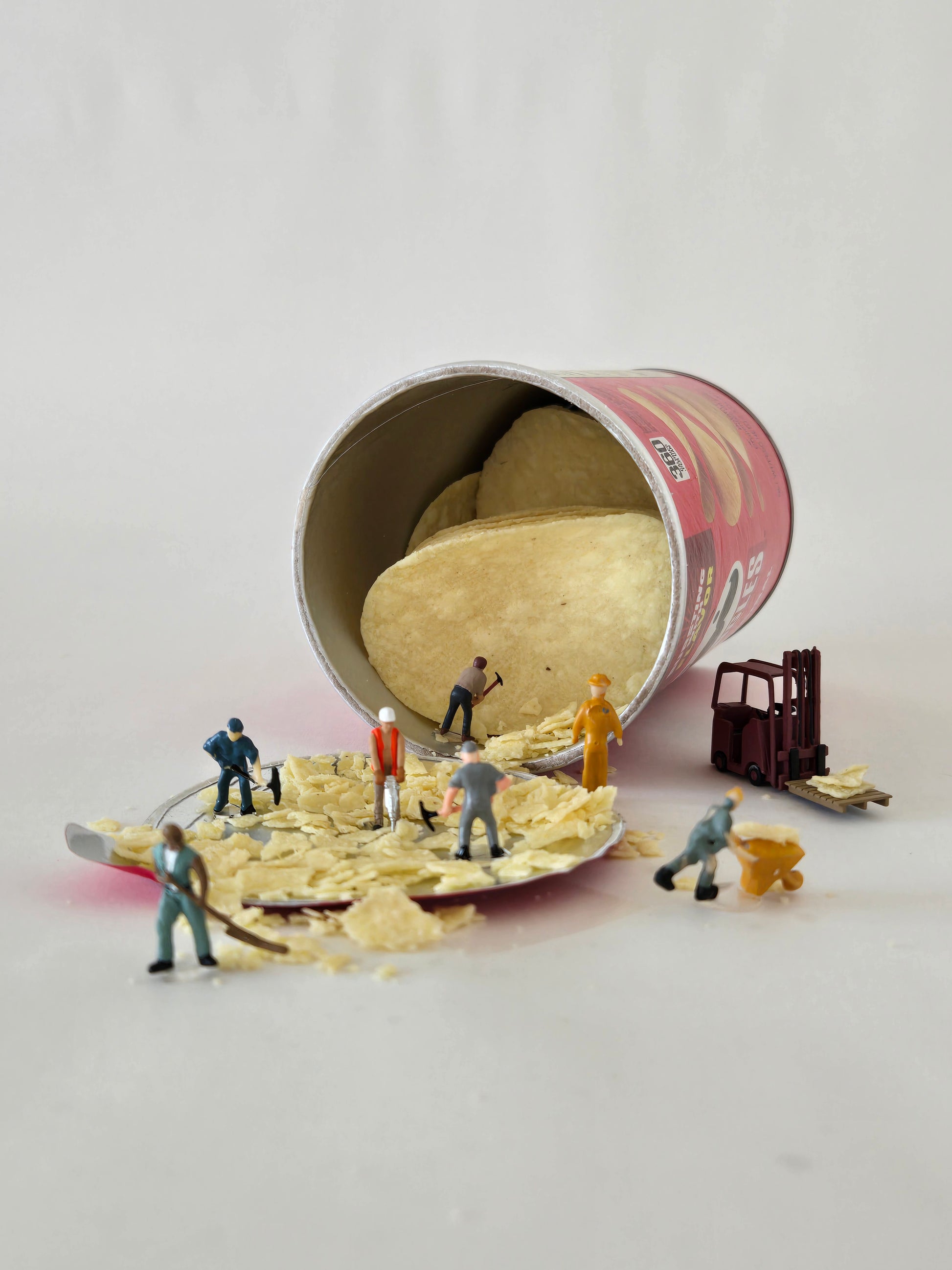 Cleaning Up Potato Chips Greeting Card