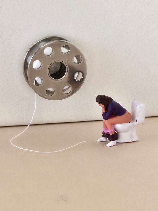 Girl on the Toilet Greeting Card