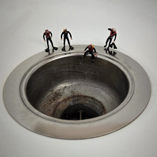 Frogmen: You Lost WHAT Down the Drain? Greeting Card
