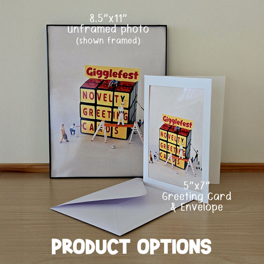 Hikers on Ice Cream Cones Greeting Card